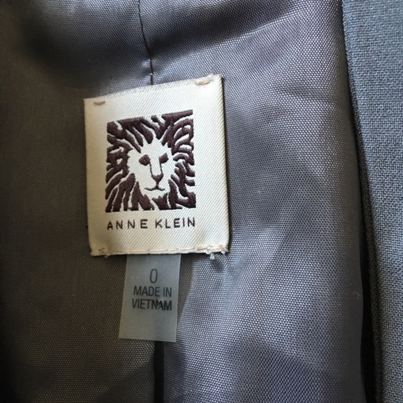 NWT Anne Klein Gray One Button Blazer Jacket Sz 0 - Picture 2 of 7